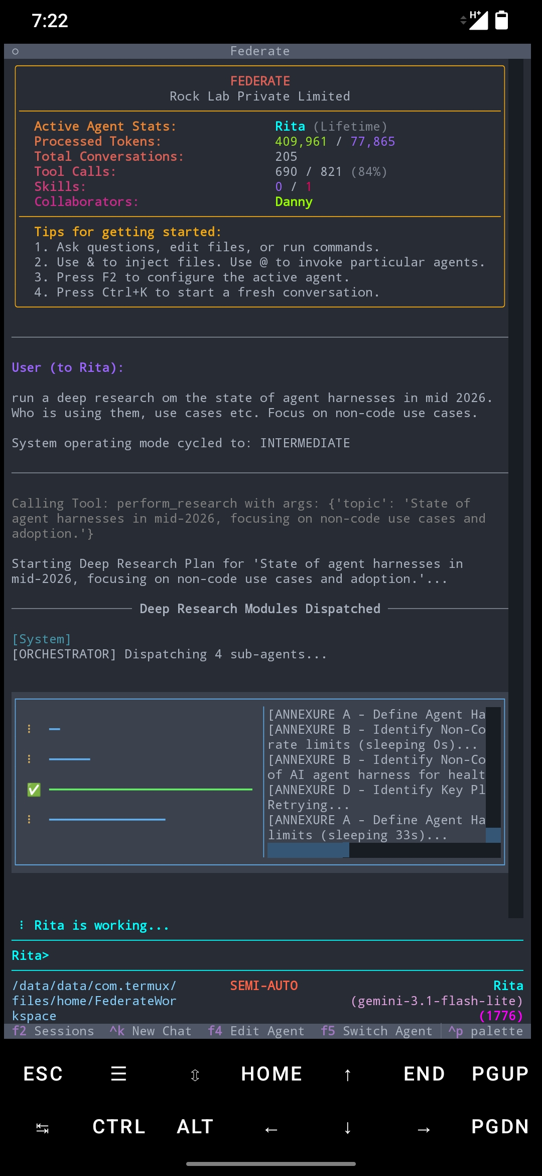 Autonomous Parallel Deep Research Execution View in Federate
